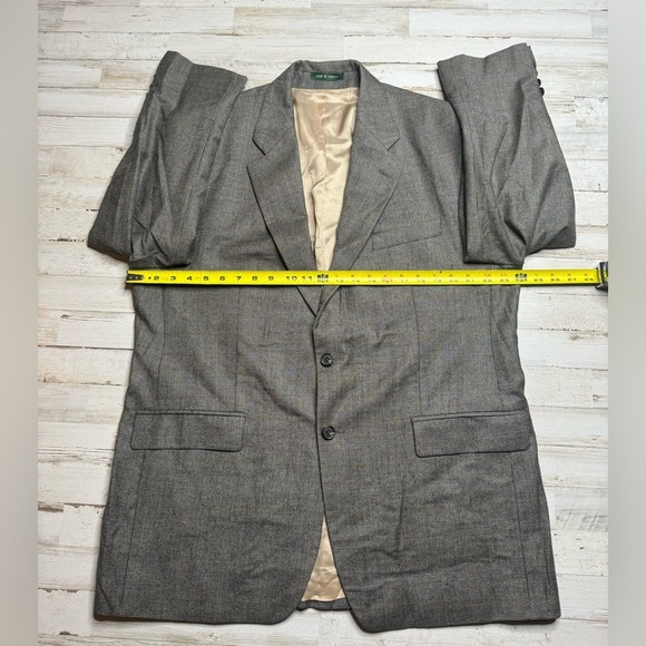 Lauren Ralph Lauren Blazer Jacket Men's 44R Gray Glen Check Wool Cashmere Blend - Picture 4 of 12